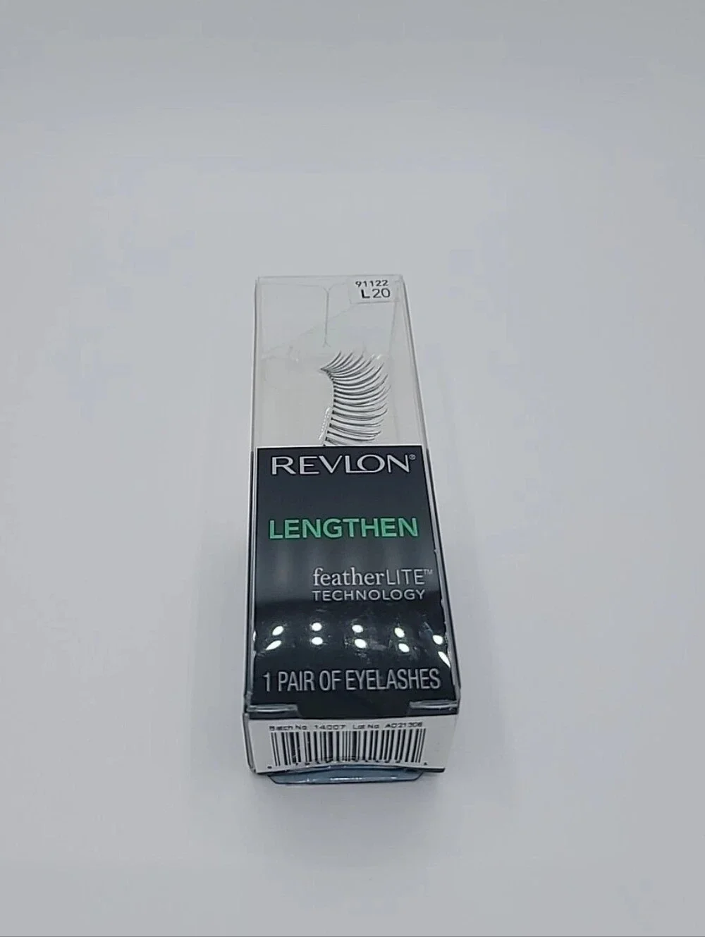 NEW! Revlon featherLITE Technology Eye Lashes Lengthen #91122 L20 Black 1 Pair